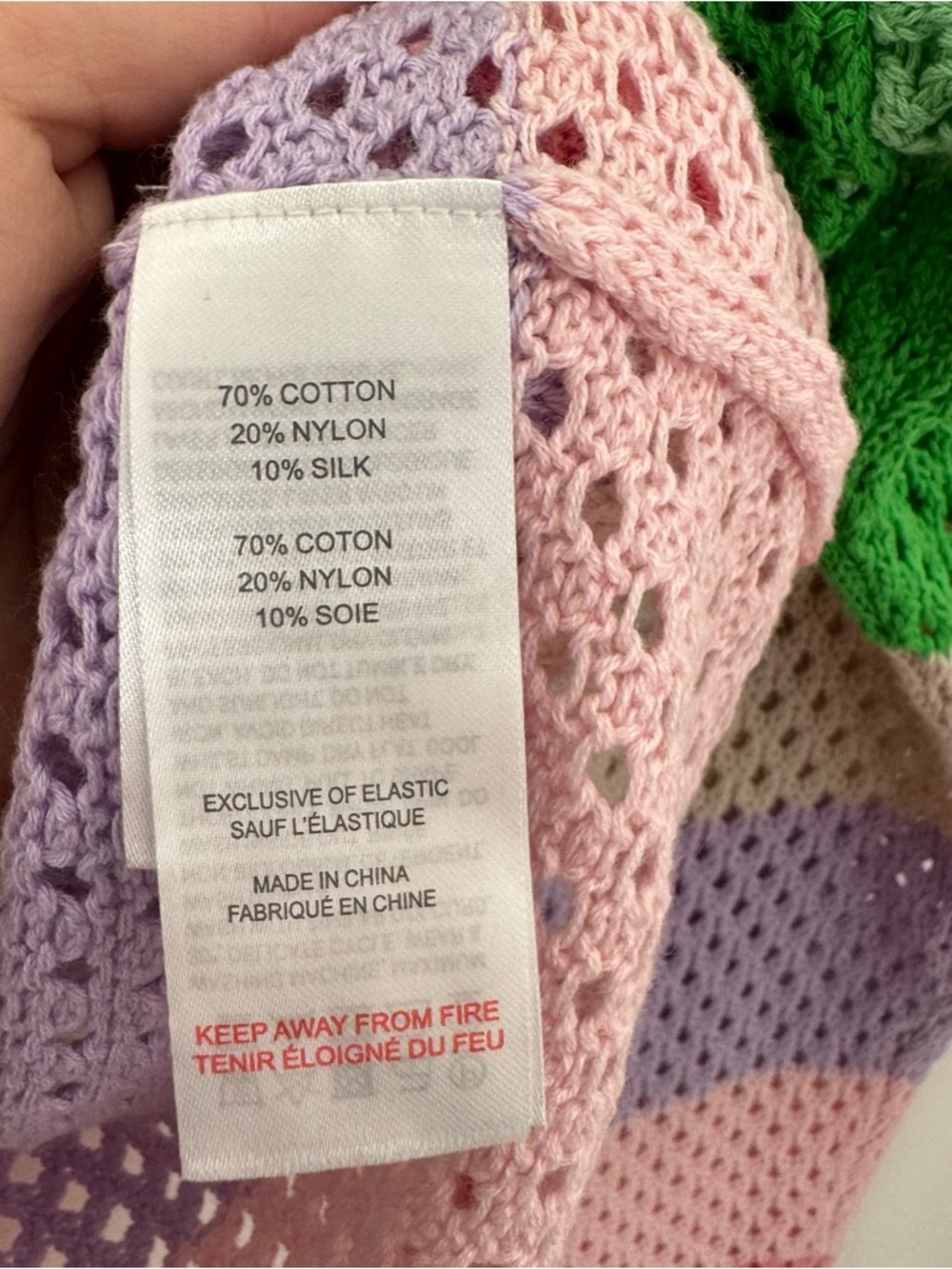 Wispr Open-Stitch Rainbow cotton silk Crew Sweater xs - Picture 6 of 9